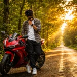 Golden Forest Road Photo Editing Prompt