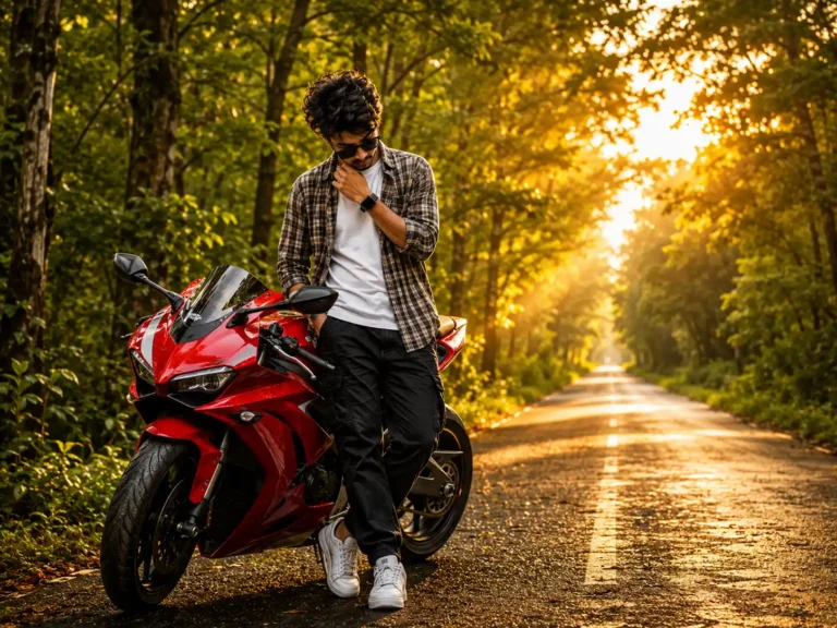 Golden Forest Road Photo Editing Prompt